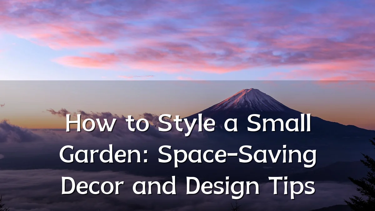 How to Style a Small Garden: Space-Saving Decor and Design Tips